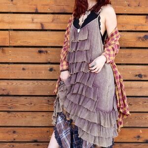 A Rare Bird Gauze Ruffle Dress